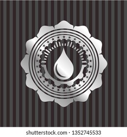 drop icon inside silver emblem
