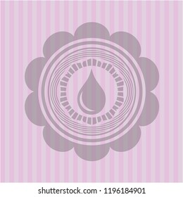 drop icon inside vintage pink emblem
