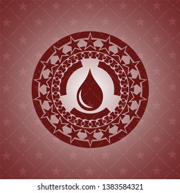 drop icon inside vintage red emblem