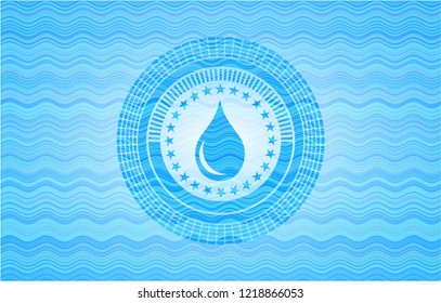 drop icon inside water badge.