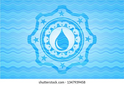 drop icon inside water representation badge background.