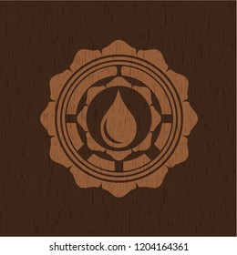 drop icon inside wood emblem