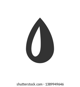 Drop icon isolated. Flat design. Vector Illustration
