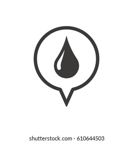  Drop icon, isolated. Flat design.