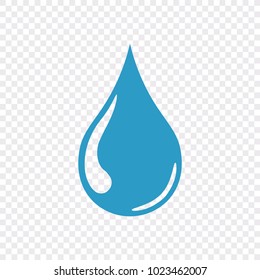 Drop icon isolated on transparent background. Vector illustration. Eps 10.