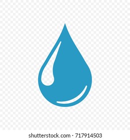 Drop icon isolated on transparent background. Vector illustration. Eps 10.