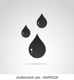 Drop icon isolated on white background. Vector art.