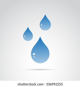 Drop icon isolated on white background. Vector art.
