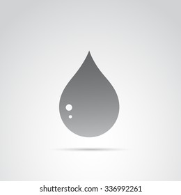 Drop icon isolated on white background. Vector art.