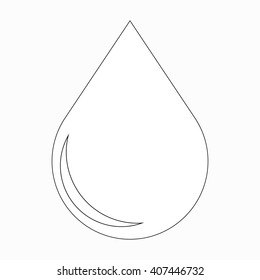 Drop icon, isometric 3d style
