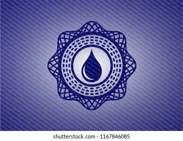 drop icon with jean texture