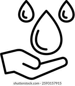 Drop Icon Line Vector Illustration