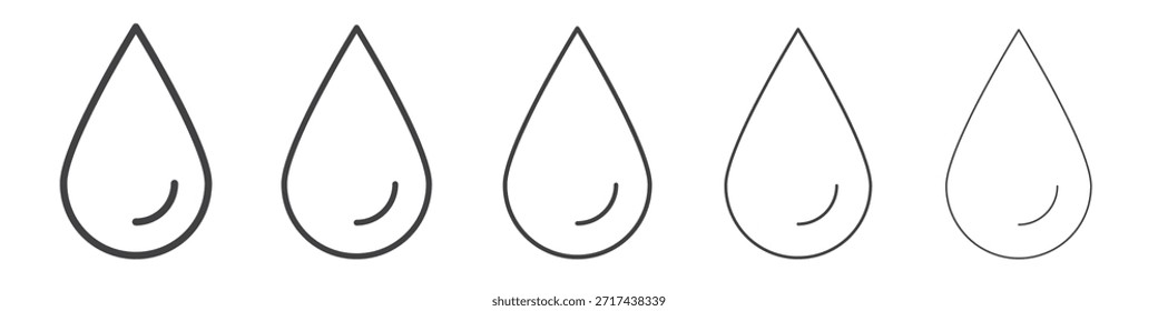 Drop icon in linear strokes concept