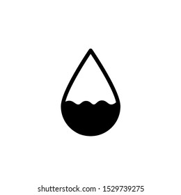drop icon, liquid icon, humidity icon isolated black on white background vector illustration EPS