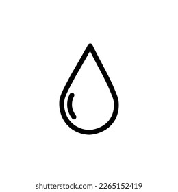 drop icon, liquid icon, humidity icon isolated black on white background vector illustration EPS