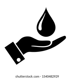 Drop icon, logo isolated on white background