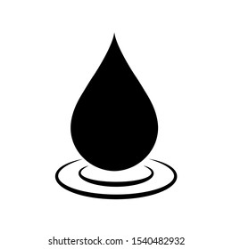 Drop icon, logo isolated on white background