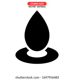 drop icon or logo isolated sign symbol vector illustration - high quality black style vector icons
