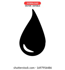 Drop-Symbol oder Logo einzeln auf Zeichen Vektorillustration Illustration - qualitativ hochwertige Vektorsymbole mit schwarzem Hintergrund
