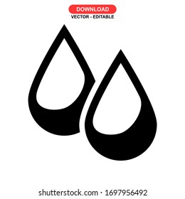 drop icon or logo isolated sign symbol vector illustration - high quality black style vector icons
