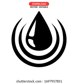 drop icon or logo isolated sign symbol vector illustration - high quality black style vector icons
