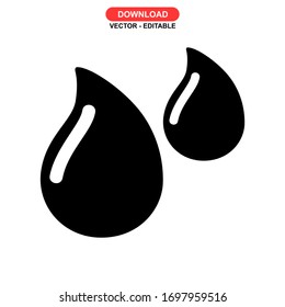 drop icon or logo isolated sign symbol vector illustration - high quality black style vector icons
