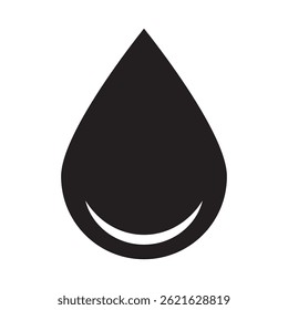 Icono de soltar. Icono de gota de aceite. Gota de agua icono sólido. 