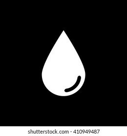 Drop icon on black background vector