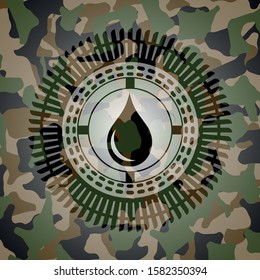 drop icon on camo texture