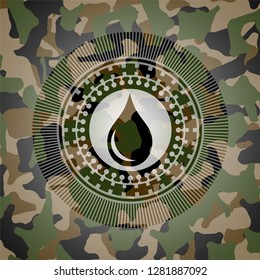 drop icon on camouflage pattern