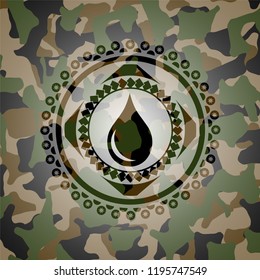 drop icon on camouflage texture