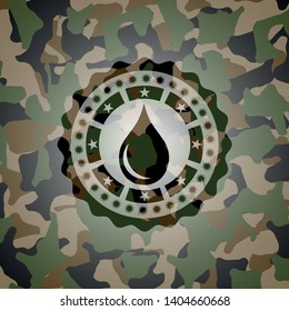 drop icon on camouflage texture