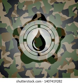 drop icon on camouflage texture