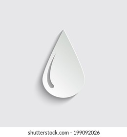 drop icon on a grey background