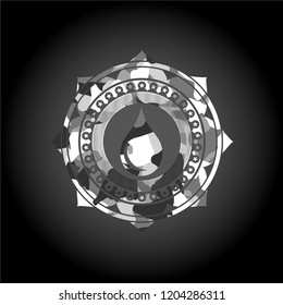 drop icon on grey camo texture