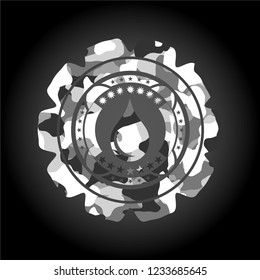 drop icon on grey camo texture