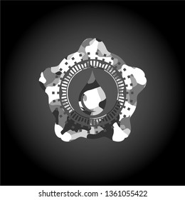 drop icon on grey camo texture