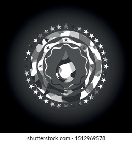 drop icon on grey camo pattern