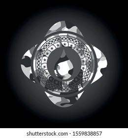 drop icon on grey camo texture