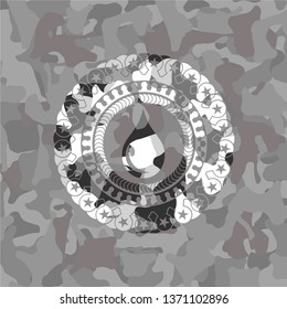 drop icon on grey camouflaged pattern