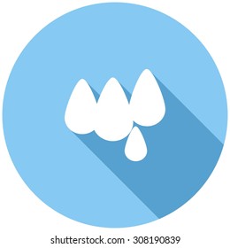 Drop icon on long shadow