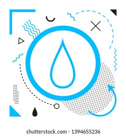 Drop icon on modern background	
