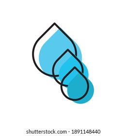 Drop Icon On White Backround. Vector Illustration