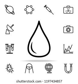 a drop icon. Science icons universal set for web and mobile