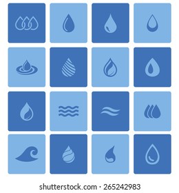 drop icon set 