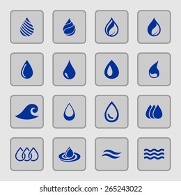 drop icon set 