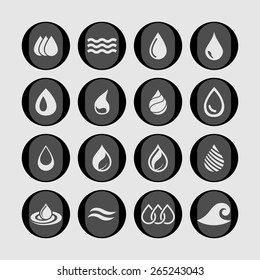 drop icon set