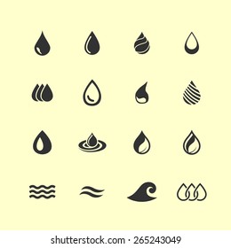 drop icon set