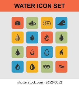 drop icon set