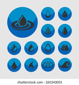 drop icon set 